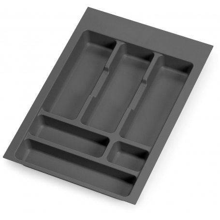 Cubertero Optima para cajón de cocina Vertex/Concept 500 módulo 400mm tablero 16mm gris antracita Emuca