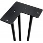 Juego de cuatro patas Hairpin de 3 varillas para mesa altura 710mm pintado negro Emuca