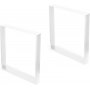 Juego de dos patas Square rectangulares para mesa ancho 600mm pintado blanco