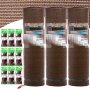 Malla extra ocultación marrón 3 rollos de 2x50m Central de Enrejados + 900 bridas nylon verde 200x3,6mm