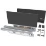 Kit cajón de cocina o baño Vertex altura 178mm profundidad 450mm 40kg gris antracita Emuca