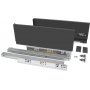 Kit cajón de cocina o baño Vertex altura 131mm profundidad 450mm 40kg gris antracita Emuca