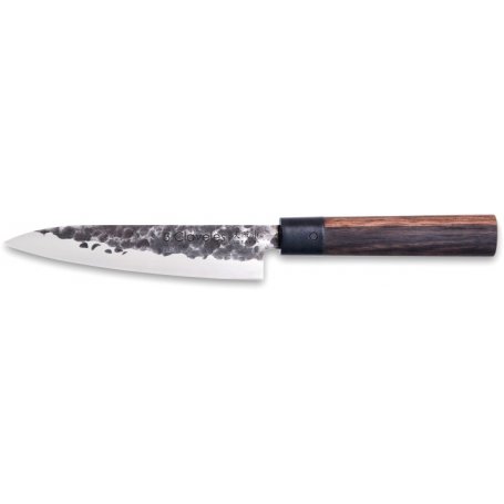 Cuchillo Cocina 16cm serie Osaka acero inoxidable mango madera granadillo forjado 3 Claveles