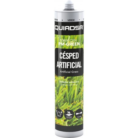 Adhesivo y sellador elástico para césped artificial BRIK-CEN PM-GREEN Quiadsa verde 290ml