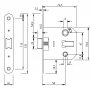 Cerradura de picaporte unificado TESA 2004U5 latonado redondo caja de 14 unidades