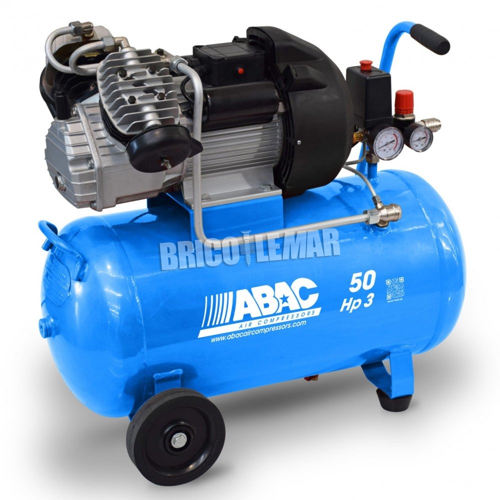 Humano Ocurrir Mecánicamente ▷ Comprar Compresor de aire Abac 3HP 50 litros V36/50 | Bricolemar