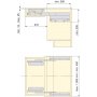 Guías para mesa extensible y elevable Oplà Folding+39 aluminio anodizado inox Emuca