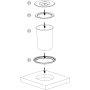 Cubo de basura empotrable para encimera de cocina 8L acero inoxidable y plástico Emuca