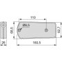 Mecanismo para puertas abatibles Microwinch 14 kg acero y plástico gris Emuca