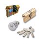 Cilindro de alta seguridad ezcurra ds 15 70mm centrado laton doble embrague