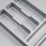 Cubertero Optima para cajón de cocina módulo 900mm plástico gris Emuca