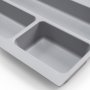 Cubertero Optima para cajón de cocina módulo 900mm plástico gris Emuca