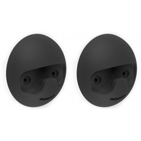 2 colgadores de pared Napier Ø120mm plástico negro Emuca