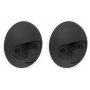 2 colgadores de pared Napier Ø120mm plástico negro Emuca