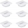 Lote de 6 pasacables Plastwin para mesa 94x94mm plástico blanco Emuca