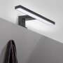 Foco LED para espejo de baño Virgo IP44 300mm plástico pintado negro Emuca