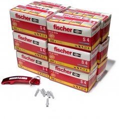 2400 tacos de expansión fischer S 4 (12 cajas de 200 unidades)
