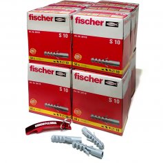 600 tacos de expansión fischer S 10 (12 cajas de 50 unidades)