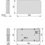 Mecanismo para puertas abatibles con tapa Miniwinch fuerza 14kg acero y plástico gris Emuca