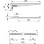 Kit de perfiles de fijación a pared y soportes para estante Jagmet 280mm acero pintado blanco Emuca