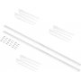 Kit de perfiles de fijación a pared y soportes para estante Jagmet 230mm acero pintado blanco Emuca