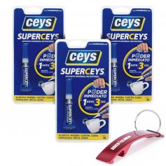 Adhesivo universal instantáneo Superceys 3 tubos de 3g Ceys