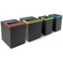Contenedores para cajón cocina Recycle altura 266 2x15+2x7 plástico gris antracita Emuca