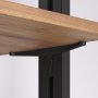 Kit Zero de soportes para estantes de madera y barra de colgar negro texturizado Emuca