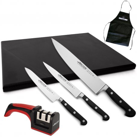 ▷ Comprar Juego de cuchillos Arcos serie Ópera + tabla de corte