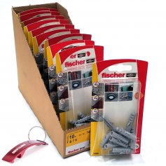 120 tacos Fischer S 7mm - caja 10 blísteres de 12 unidades
