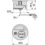 Conector y pasacables Circle 80 con puertos USB plástico pintado negro Emuca