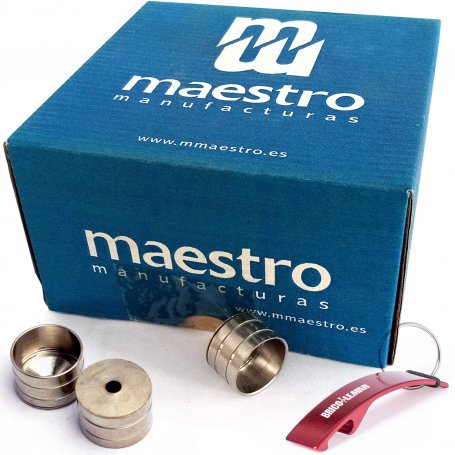 Caja de 200 soportes de tubo de armario redondo 20mm níquel Maestro