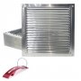 Lote de 50 rejillas de ventilacion planas aluminio 17x17 Orfesa