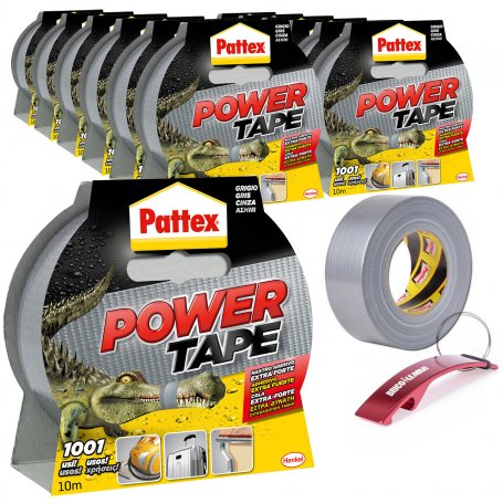 Caja de 12 unidades de cinta americana Pattex Power Tape Gris Henkel