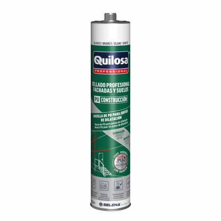 Quilosa PU Construcción Sellado Profesional de Fachadas y Suelos 300ml Gris