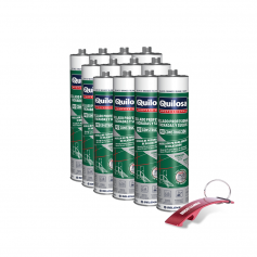 Quilosa PU Construcción Sellado Profesional de Fachadas y Suelos 300ml Gris Cajas 12 Cartuchos