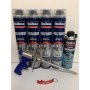 Kit Pistola espuma Caliber 30 + 4 cartuchos Espuma de Poliuretano PU Quilosa Orbafoam + limpiador de espuma fresca 500ml