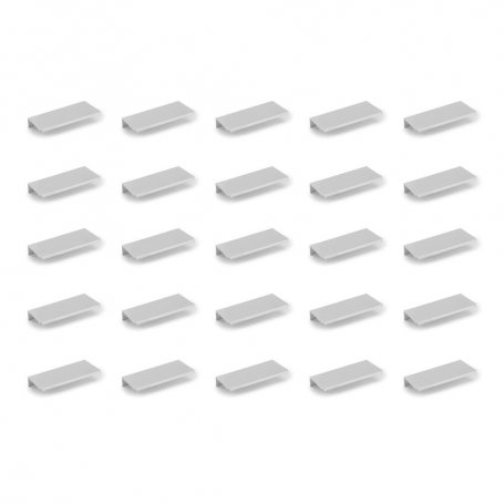 Lote de 25 tiradores para mueble Picanya, L45mm, intereje 32mm, Aluminio, Anodizado mate - Emuca