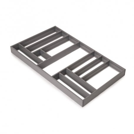 Organizador para cajón Alumount 900x500, Aluminio, Gris antracita - Emuca