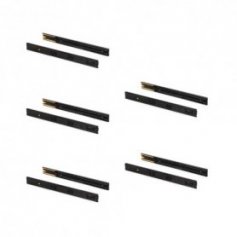 Lote de 5 juegos de guías para cajones, de bolas, altura 45mm, profundidad 550mm, extracción total, cierre suave, Negro - Emuca