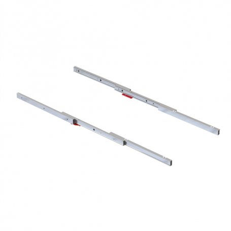 Guías para mesa extensible Coktail Reverse H35, Aluminio, Anodizado inox - Emuca
