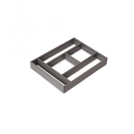 Organizador para cajón Alumount 450x500, Aluminio, Gris antracita - Emuca