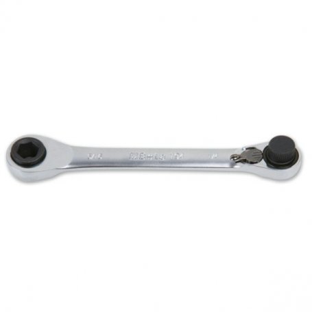 Llave portapuntas con carraca reversible, cromada