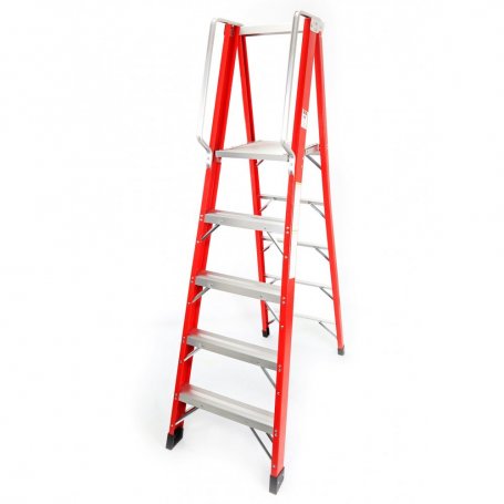 Escalera Electricista, 5P, Fibra Vidrio - MADER®