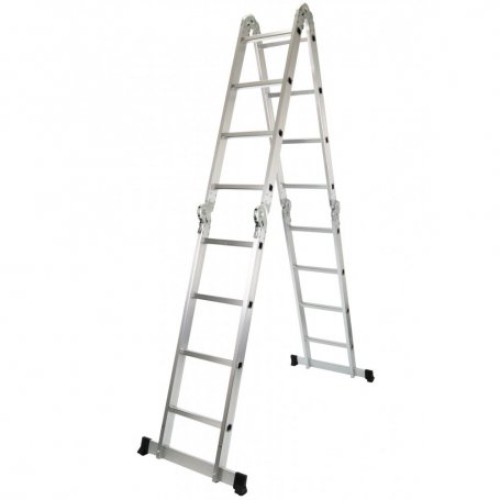 Escalera Multiusos, Articulada, 4x4P, Aluminio - MADER®