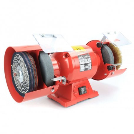 Amoladora de Banco, Eléctrica, 150mm, 350W, Cepillo Circular y Pulidora - MADER®
