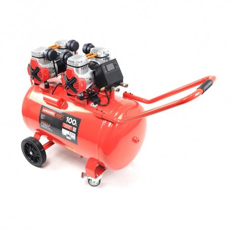 Compresor de Aire, Monobloco, 100L, 4HP, 4 Cabezas - 2 Motores, LCD - MADER®