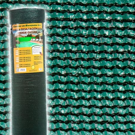 Malla ocultacion 85% 1,50x50m verde oscuro Central de Enrejados