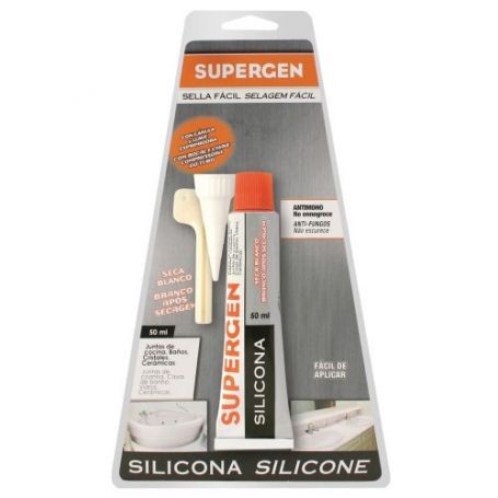 Supergen silicona blanca tubo 50ml