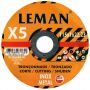 Lote 5 discos corte acero inoxidable Leman 115 Gama Naranja